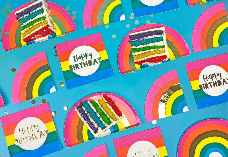 Birthday Brights Rainbow Napkins - 16 Pack