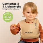 2-Pack Prep Silicone Bibs (Slate)