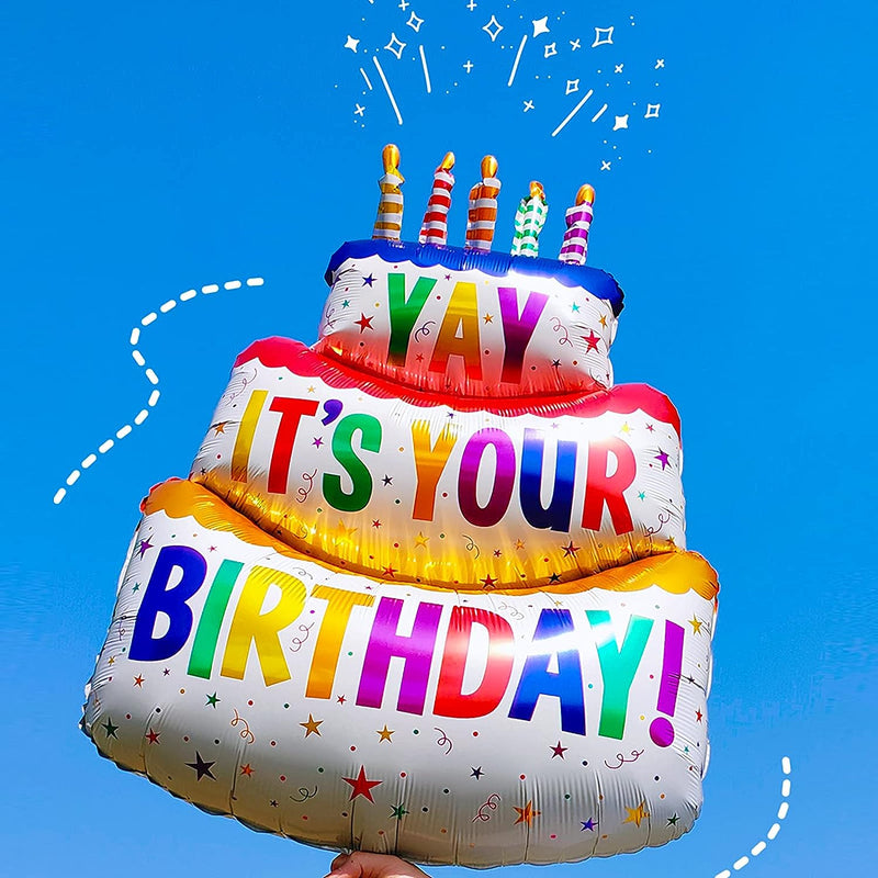 40” Happy Birthday Cake Balloon