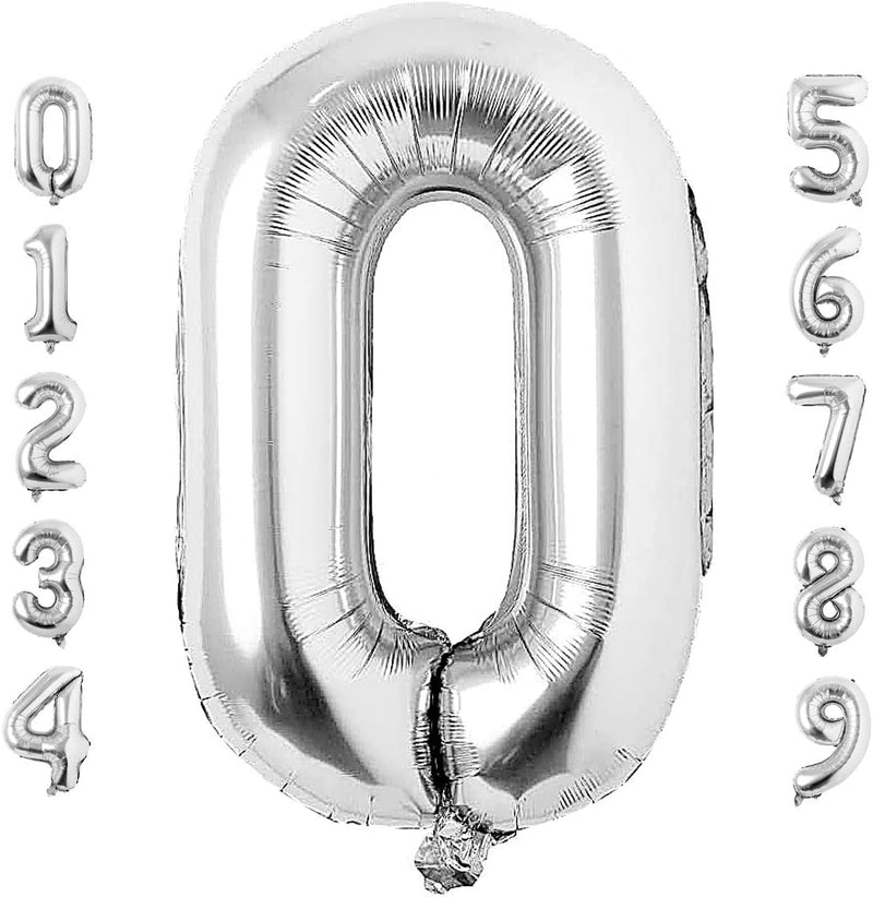 30” Number Balloon (Silver)