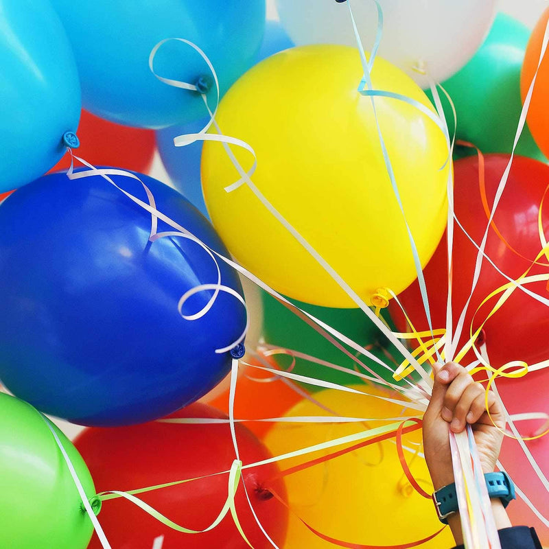 Individual 12” Rainbow Balloons