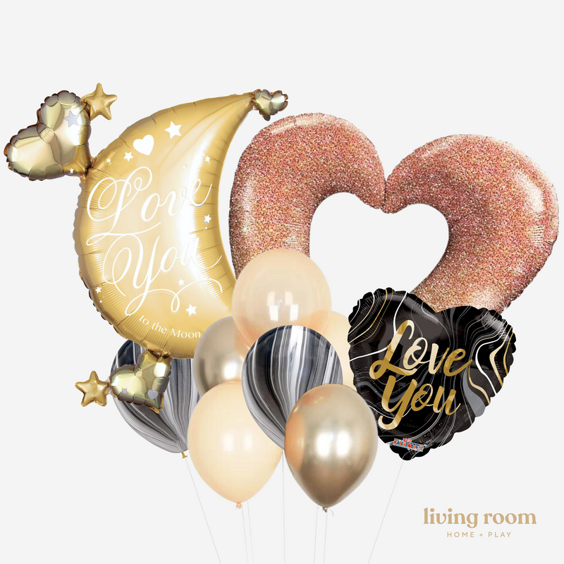 Marble Champagne LoveBalloon Bouquet