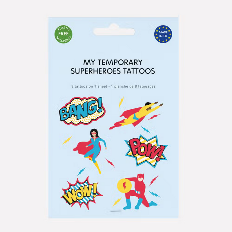 Super Hero Tattoos (Sheet of 8)