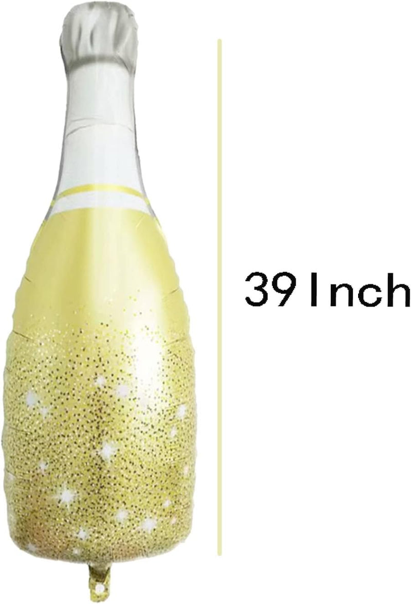 39” Champagne Bottle Mylar Foil Balloon