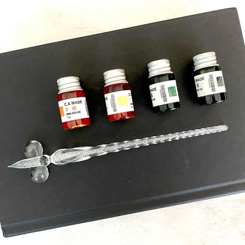 Glass Dip Pen Set With Ink
