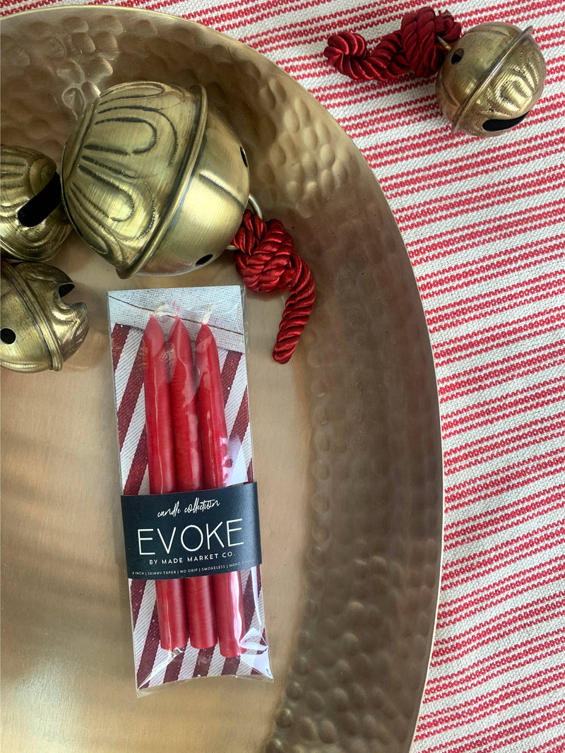 Christmas Red - Skinny Tapered Candles