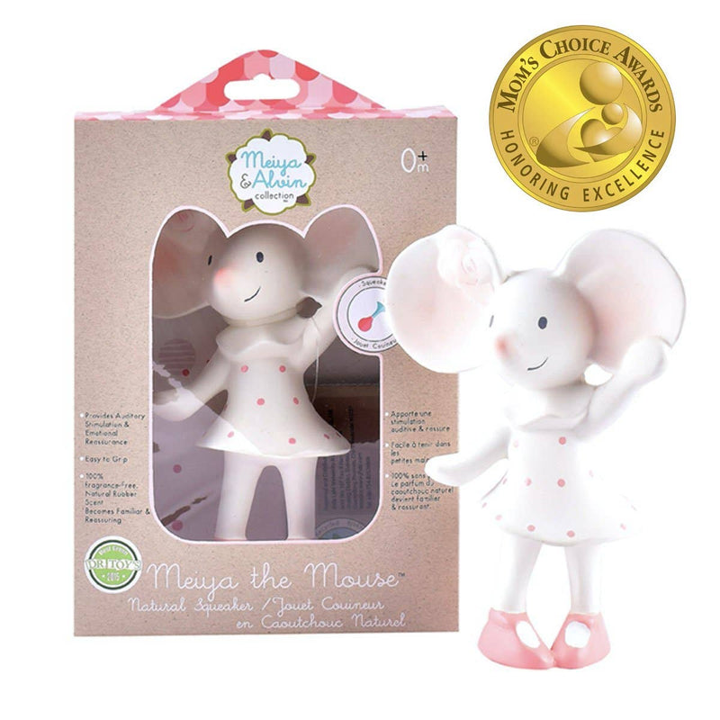 Meiya the Mouse - Natural Organic Rubber Squeaker Toy