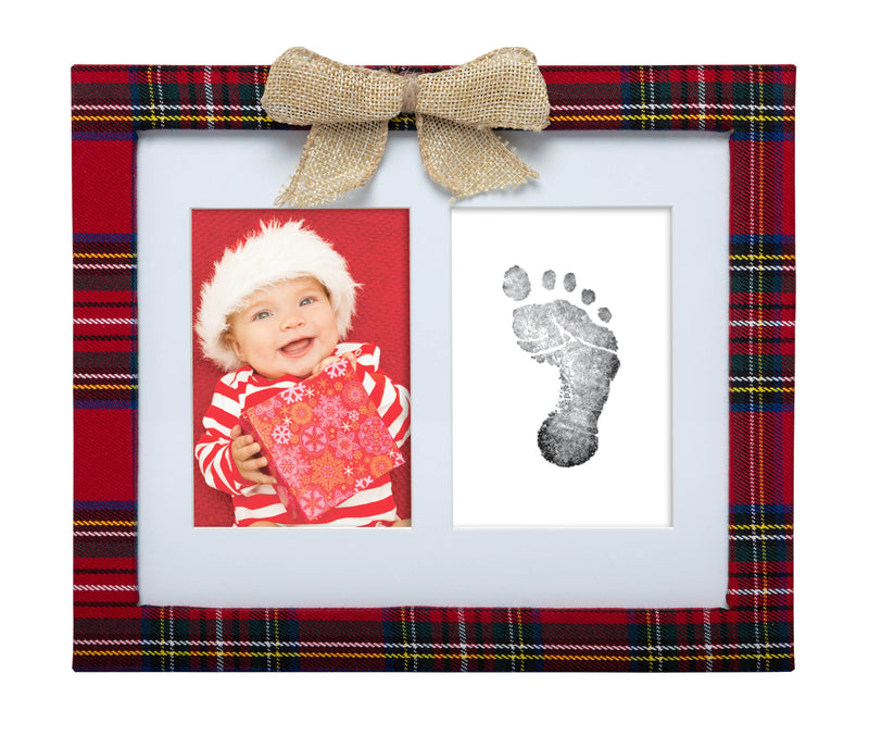 Plaid Baby's Print Keepsake Holiday Photo Frame