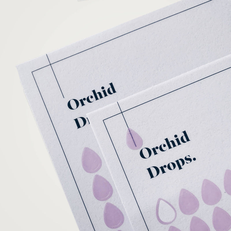 Transparent Shape Stickers | Drops | Orchid