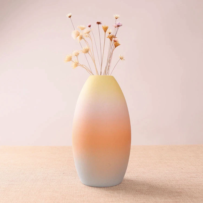 Gradient Ceramic Flower Vase
