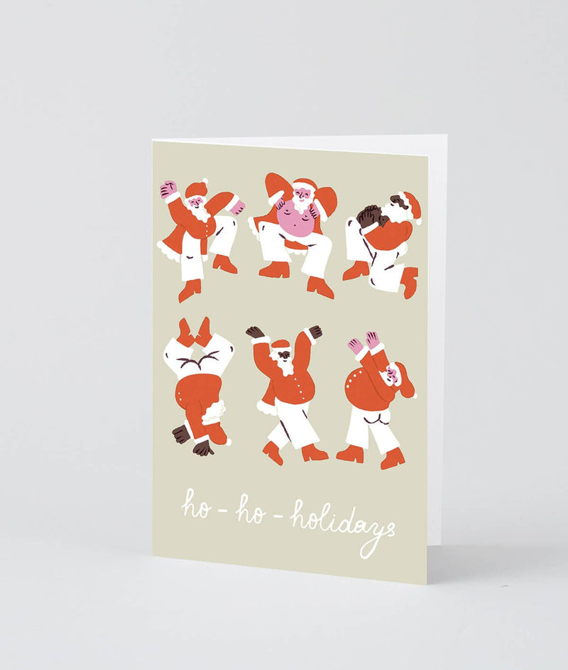 'Dancing Santas' Holiday Greeting Card