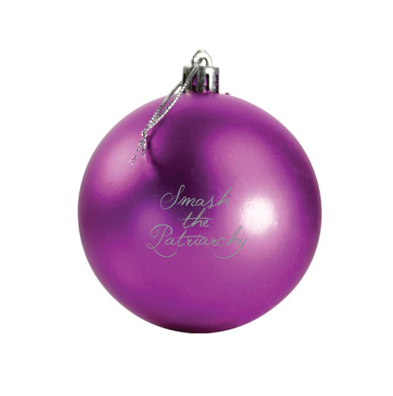 Smash the Patriarchy Holiday / Christmas Ornament in Purple