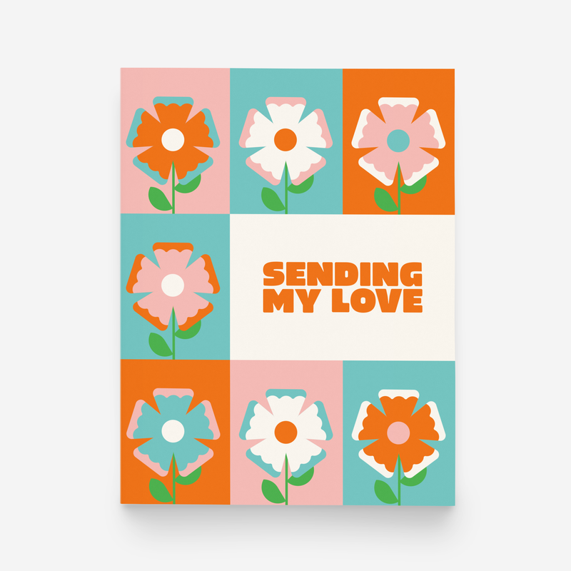 Sending My Love Flowers Greeting Card