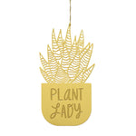 Plant Lady Brass Ornament
