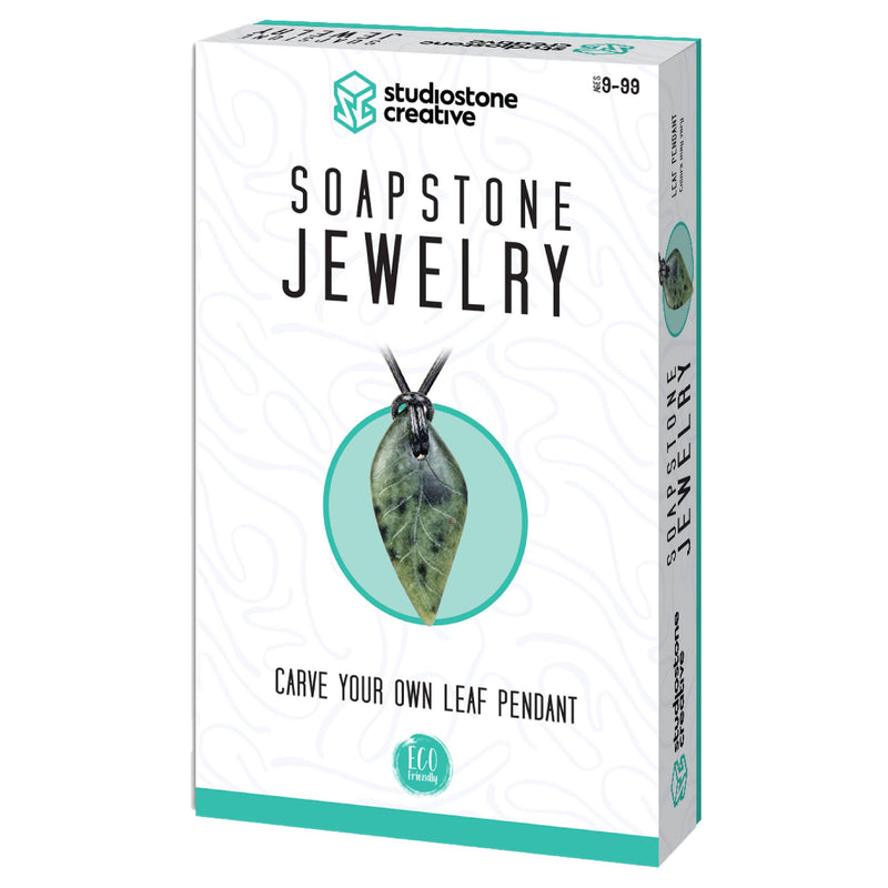 Leaf Soapstone Pendant Jewelry Kit Carving and Whittling Kit