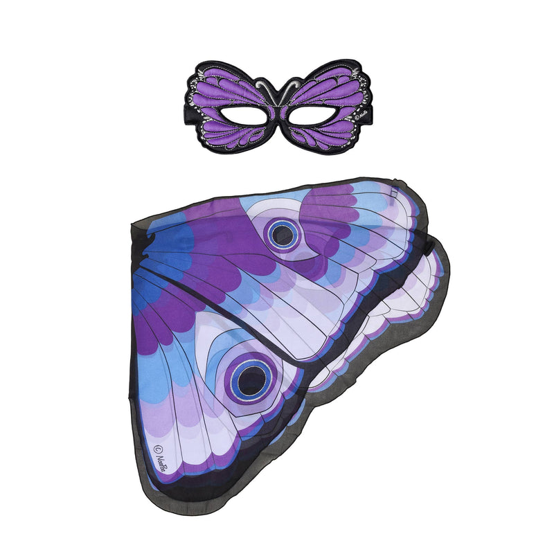 Purple Butterfly With Eyes Wings + Mask