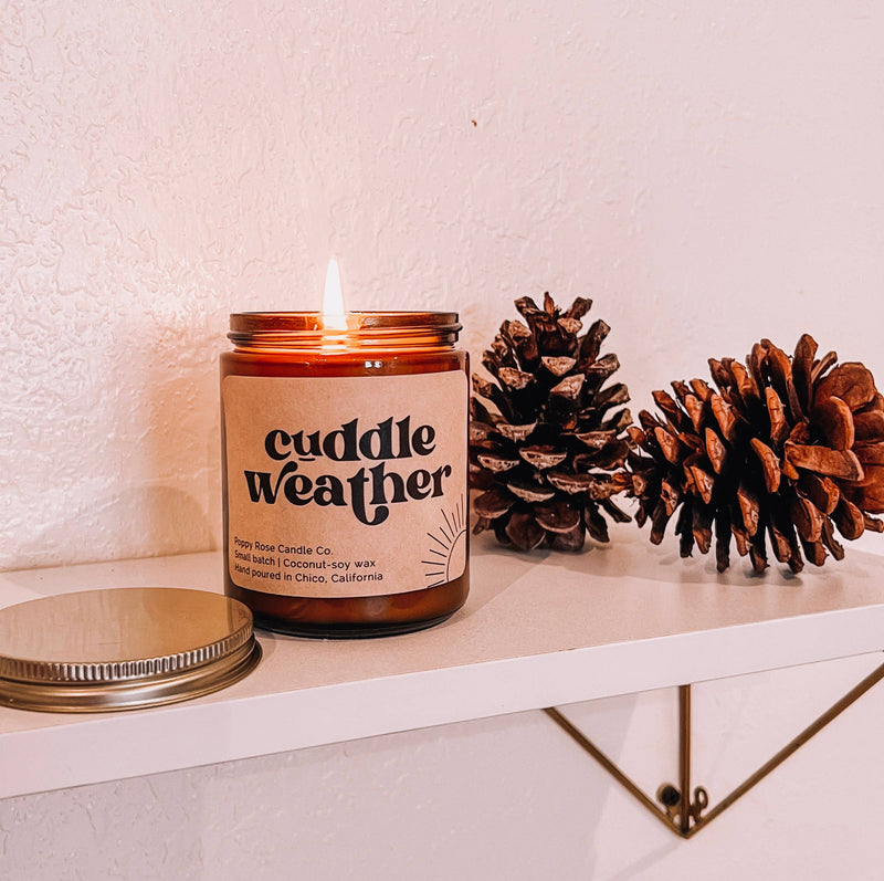 Cuddle Weather (seasonal) 8 oz coconut candle Fall candle