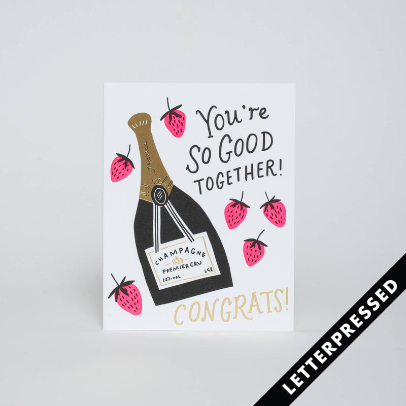 So Good Together Strawberries & Champagne Card