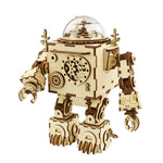 3D Wooden Puzzle Steam Punk Music Box: Orpheus Robot