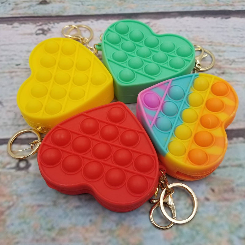 Heart Pop Keychain Bag Fidget Toy Mother's Day Gift