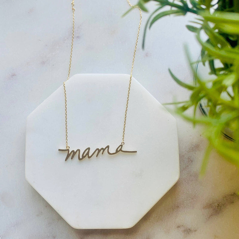 Mama Necklace: Gold