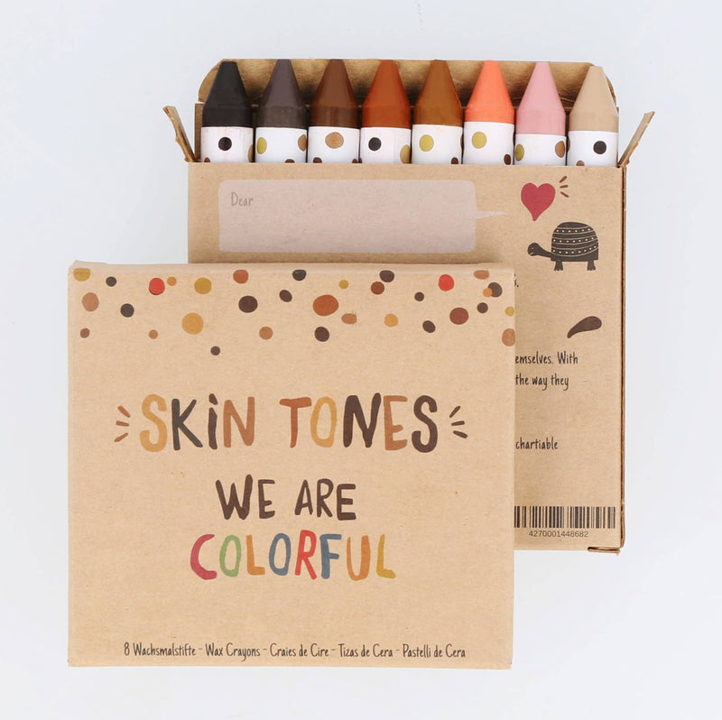 8 Skin Colors Wax Crayons